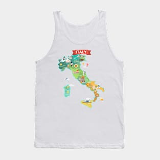 Map of Italy Tank Top